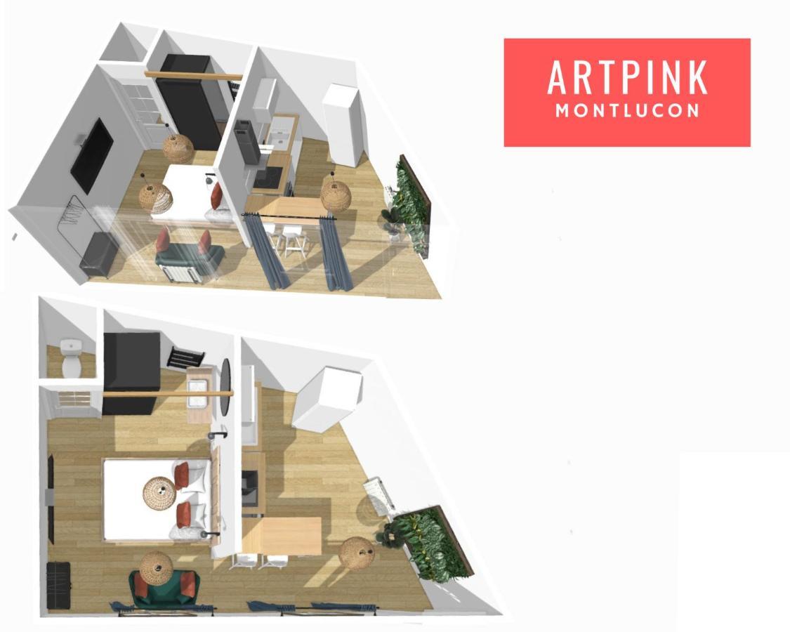 Artpink - Ideal Pros - Proche Commerces - Agathor Montluçon Exteriér fotografie